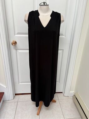 GAP Black Sleeveless V-Neck Midi Dress ladies XL